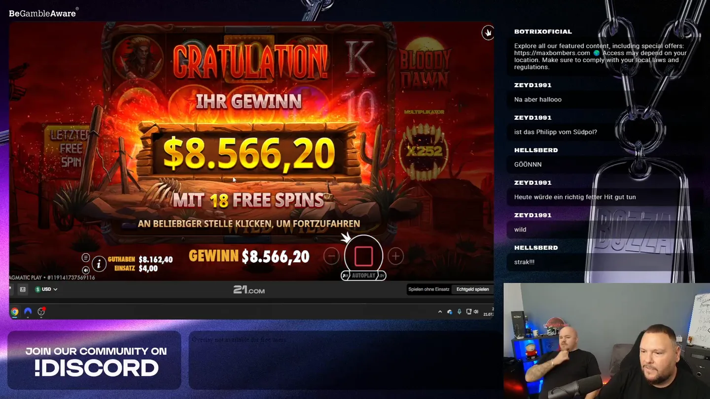 Bloody Dawn: Aus 4 $ macht Bozza 8,5K $