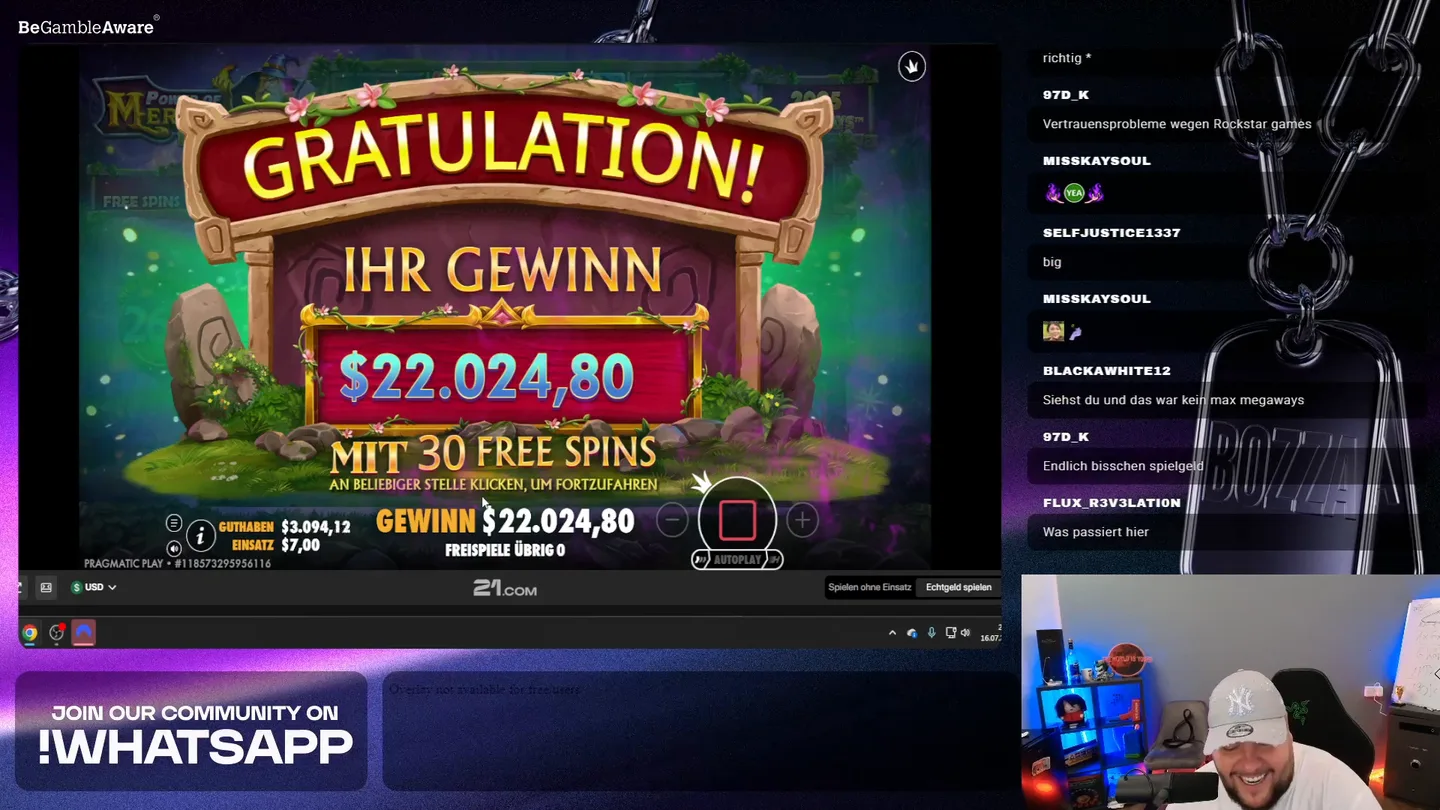 Bozza: Aus 7 Dollar werden 22.024 bei Power of Merlin