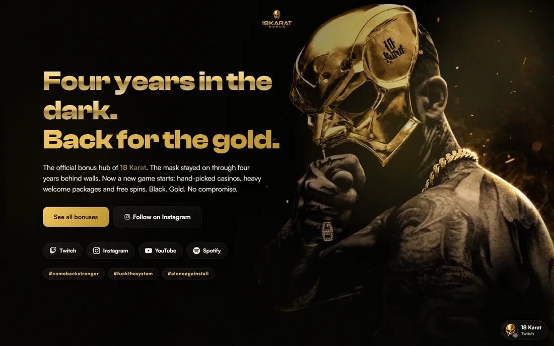 18 Karat site preview