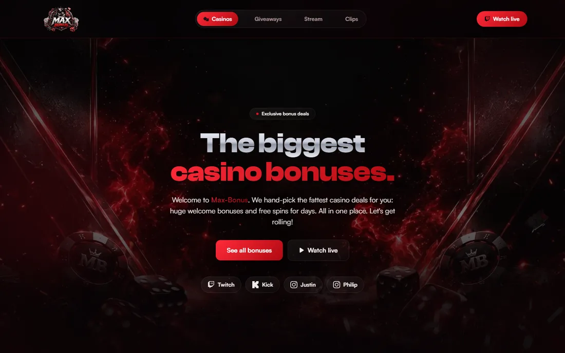 Max-Bonus site preview