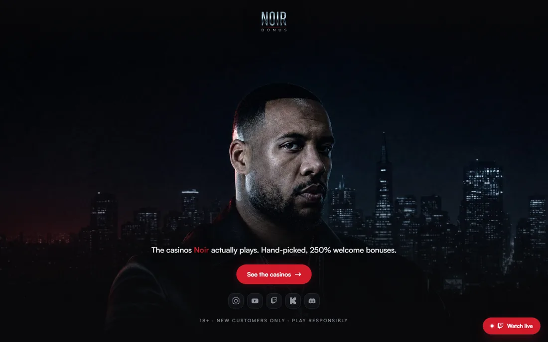 NoirBonus site preview